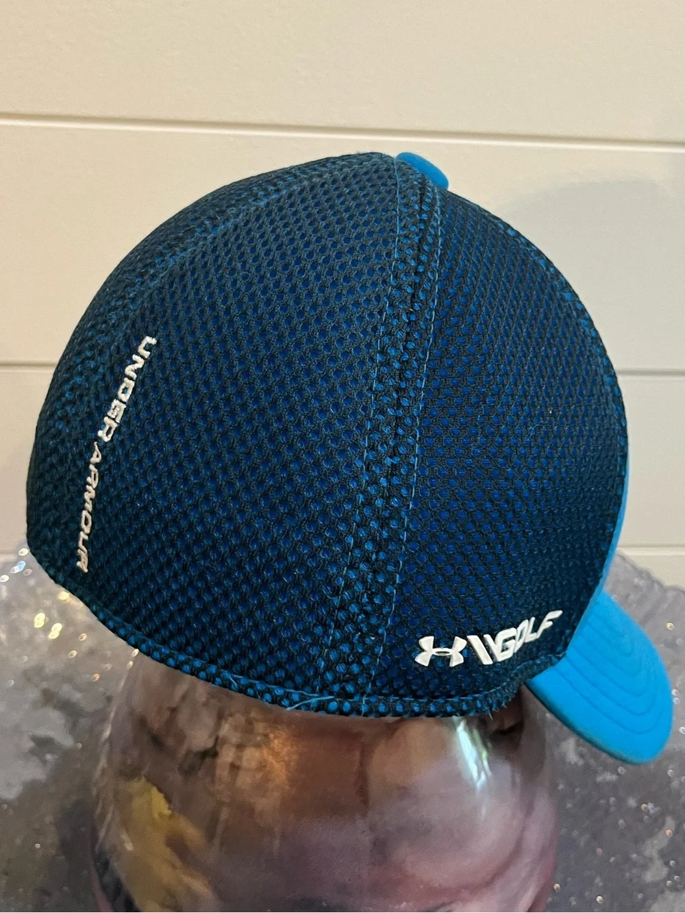 Under Armour Bright Blue and Black Kids' Mesh Back Cap with White Logo